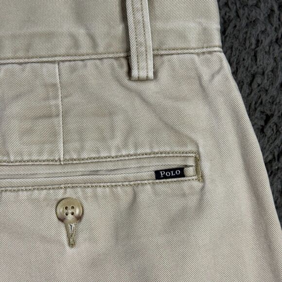 Polo Ralph Lauren Pants Mens 34x32 Beige Tan Classic Fit Chinos Preppy Casual - Picture 10 of 16